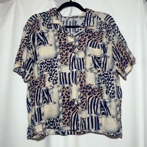 Vintage Alyyson Whitmore Retro Button Up Blouse